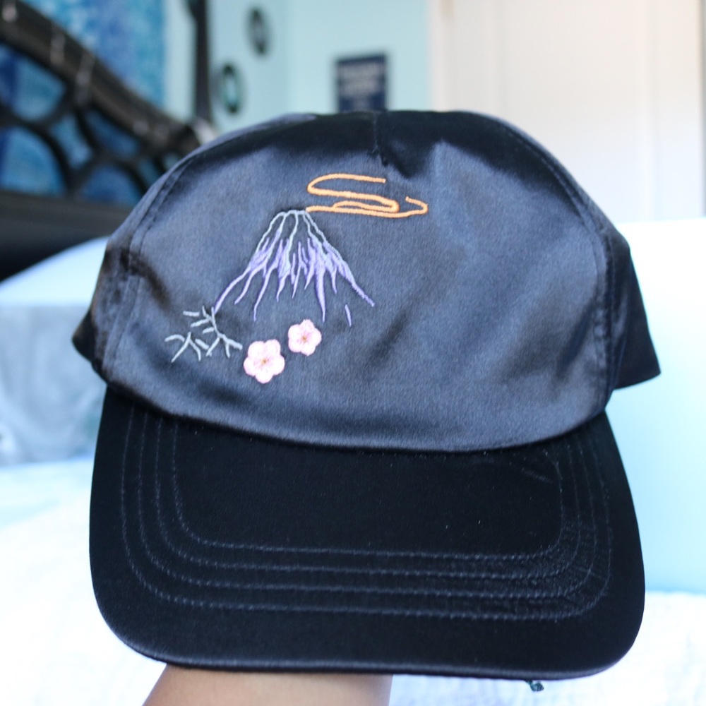 UO silk baseball hat